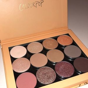 Color pop magnetic palette and 12 eyeshadow pans